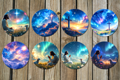 Christian Cross | Faith 8 car coaster &amp; key chain designs Product Image 3