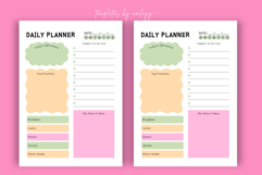 Cute Aesthetic Daily Planner Template | Canva Editable Daily Product Image 3