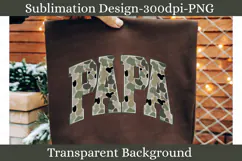 PAPA Camouflage PNG, Varsity Letters Sublimation Graphic Product Image 3