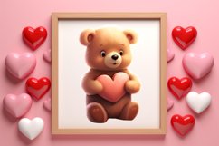 Valentines Day Bear Clipart, Christmas Clipart Product Image 3