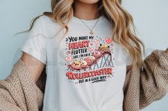 Cute Animals On Rollercoaster Valentine Love Cartoon Product Image 3