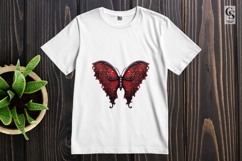 Gothic Red Butterfly Wing Clipart Sublimation PNG Product Image 2