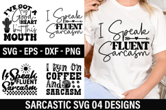 Sarcastic SVG Design - I Run On Coffee and Sarcasm Product Image 1