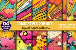 Comic Style Pop Art Background PNG Product Image 4