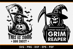 Halloween SVG, Grim Reaper, Skeleton SVG, Witch T shirt PNG Product Image 3