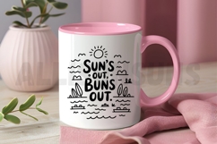 Suns Out Buns Out Summer Beach Vibes Illustration Product Image 3