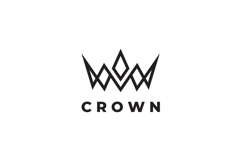 Abstract Crown Logo Design Vector Illustration Product Image 3