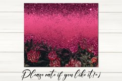 Floral glitter Skinny tumbler design| Sublimation bundle Product Image 3