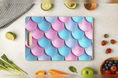 3D Mermaid Scales Cutting Boards sublimation Design Product Image 3