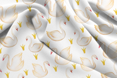 Swan Seamless Pattern, Romantic Digital Paper Product Image 3