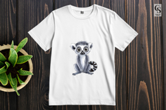 Cute Lemur Animal Illustration Clipart Sublimation PNG Product Image 2
