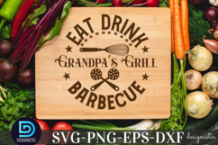 Eat drink grandpa&#039;s grill barbecue SVG, Cutting Board SVG Product Image 3