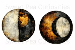 Moon, Sun, Stars, Fantasy, Ephemera, PNG, Clipart Product Image 3