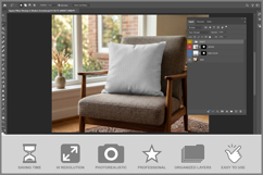 Square Pillow In Modern Armchair Product Image 2