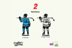 Personalized Young Kid Hockey Player SVG: Cricut Cut Files Product Image 3