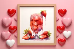 Cocktail Glass Valentine Clipart, Valentines PNG Product Image 3