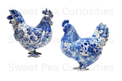 Blue Toile, Ephemera, PNG, Clipart, Junk Journal, flowers Product Image 3