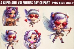 Cupid Anti Valentines Day Clipart PNG Product Image 1