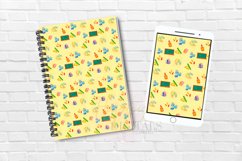 Back to school seamless design, backpack, rulers, supplies Product Image 3