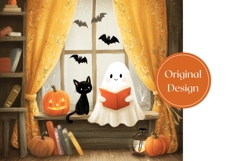 Kids Halloween Tumbler, Halloween Black Cat Tumbler Wrap Product Image 3