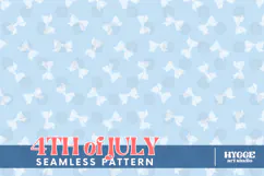 American 4th of July Patriotic Coquette Bow Seamless Pattern Product Image 1