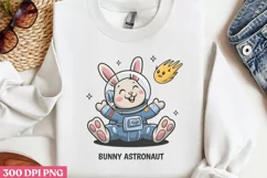 Bunny astronaut PNG, Astronaut Sublimation PNG Product Image 1