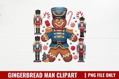 Gingerbread Man Clipart PNG Product Image 1