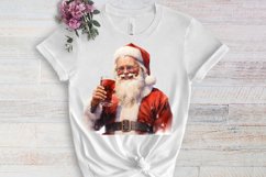 Watercolor Santa Claus Sublimation Clipart, Santa PNG Product Image 3