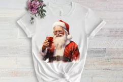 Watercolor Santa Claus Sublimation Clipart, Santa PNG Product Image 3