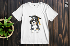 Cute Scholar Puppy Dog Clipart Sublimation PNG Product Image 3