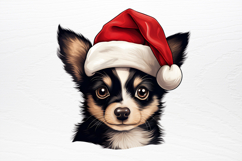 Christmas Peeking Dogs Clipart PNG Product Image 3