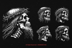 10 Bundle Dark Art Skull God Prophet Demon Horror Scary Product Image 5