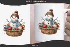 Yarn snowman png design for T-shirts Product Image 3