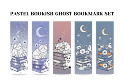 Pastel Bookish Ghost Bookmark Set,Cute Cottagecore Fantasy Product Image 3