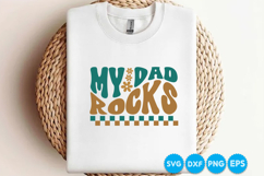 My Dad Rocks Father's day retro SVG Design Product Image 4