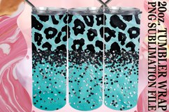 Glitter Flower &amp; Leopard Tumbler Wrap - Sparkle Magic Product Image 1