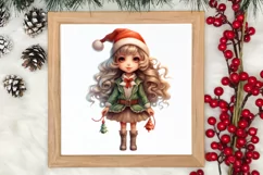 Christmas Little Girl Clipart Sublimation, Christmas PNG Product Image 4