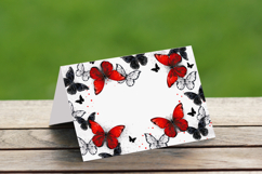 Red butterflies on white background Product Image 3