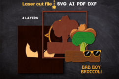 Cafe Sign Broccoli SVG laser cut files for Glowforge Product Image 3