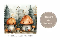 Cute Halloween Tumbler Sublimation, Cartoon Mushrooms Print Product Image 3