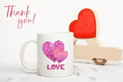 Love Hearts T-Shirt Design, Valentine's Day Clipart PNG Product Image 3