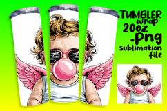 Sublimation Tumbler Template 20oz , Cupid Product Image 1
