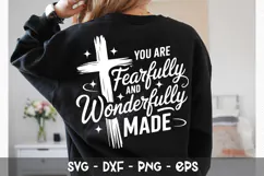 You are fearfully and wonderfully - Christian SVG Design Product Image 3
