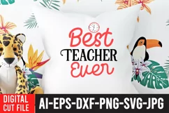 Best Teacher Ever SVG Cut File | Teacher SVG Cut File Product Image 4