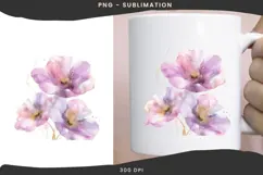 Watercolor flower png design for T-shirts Product Image 3