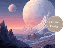 Space Tumbler Wrap Design, Planets Tumbler Sublimation Product Image 3