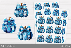 Patchwork Pumpkin Sticker Design. Fall Sticker Printable Product Image 1