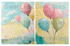 Balloons, Shabby Chic, Mixed Media, Papers, Junk Journal Product Image 3