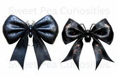 Halloween, Bows, Ephemera, PNG, watercolor, Clipart Product Image 3