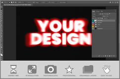 Neon Text Effect Glowing Logo Product Image 2